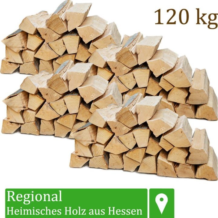 120 kg Buchen-Kaminholz mit 25 cm Scheitlänge – Ofenfertig und regional – Ansicht 1