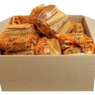 Anfeuerholz Kiefer im 5,0 dm³ Netz – 24,3 kg für Kamin und Ofen – Ansicht 1