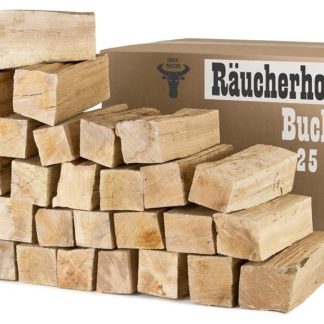 Buchenholz Smoker Wood 30 kg - Hochwertige Räucherholzscheite 25 cm, ideal zum Grillen und Räuchern – Ansicht 1