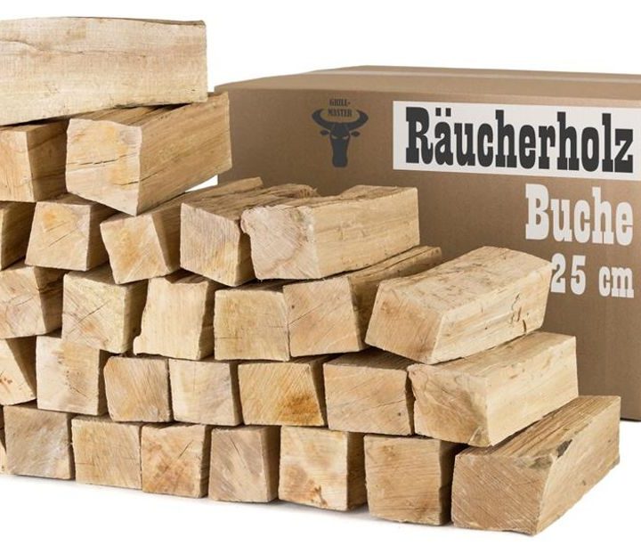Buchenholz Smoker Wood 30 kg - Hochwertige Räucherholzscheite 25 cm, ideal zum Grillen und Räuchern – Ansicht 1