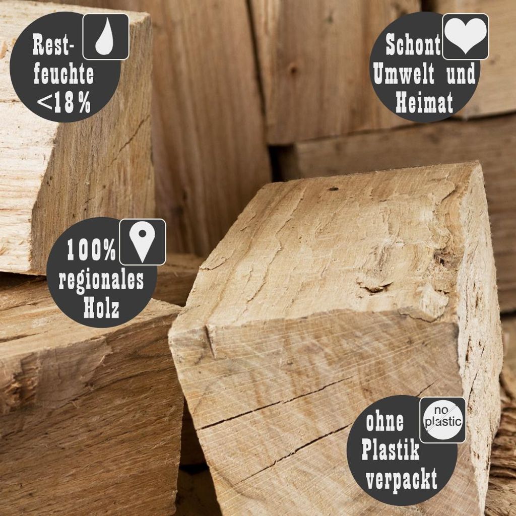 Buchenholz Smoker Wood 30 kg - Hochwertige Räucherholzscheite 25 cm, ideal zum Grillen und Räuchern – Ansicht 3