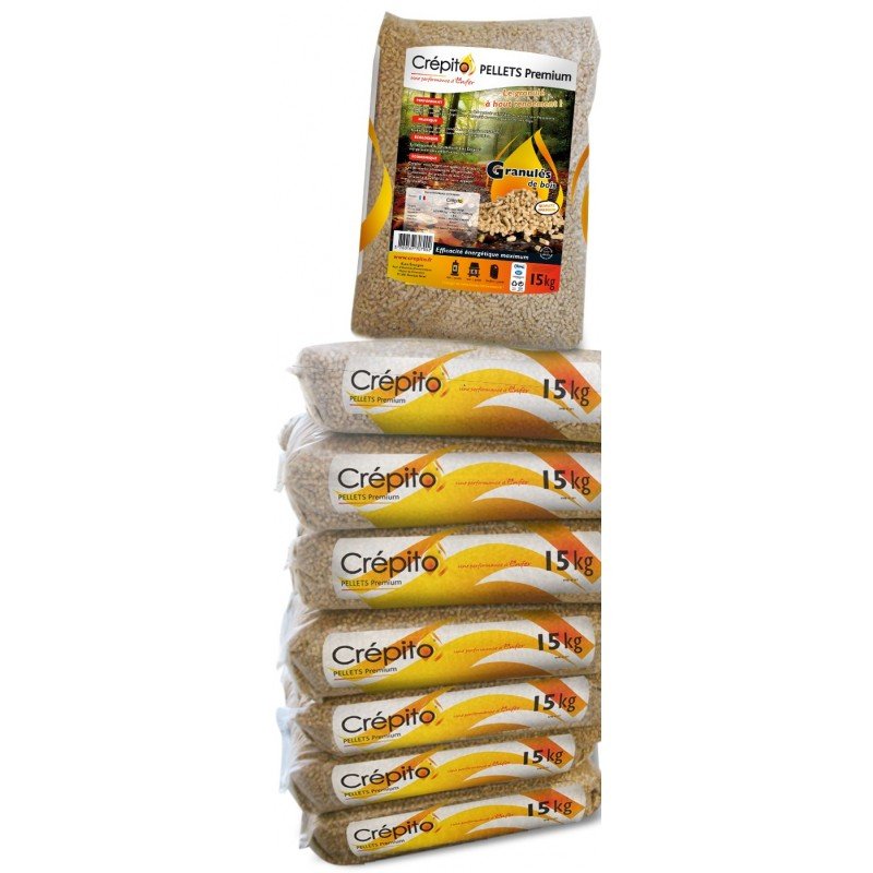 Crépito Holzpellets (Palette mit 72 Säcken – 1080kg) | 080kg
