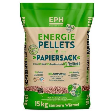 EPH HOLZPELLETS IM PAPIERSACK, 65 X 15KG PALETTE | 15kg – Pelletkamin