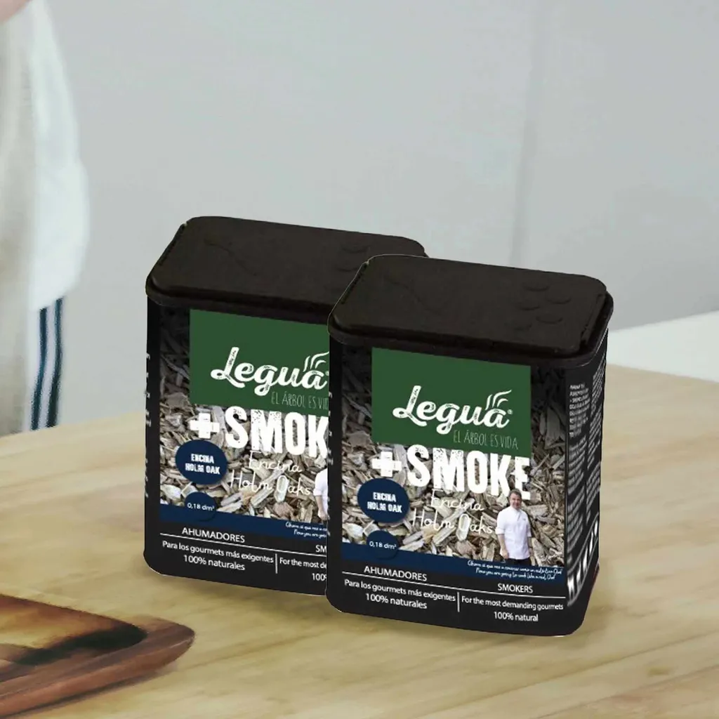 Feine Räucherchips aus Steineiche von +Smoke / 160ml – Kaminofen