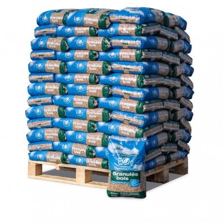 Granulat HOLZ E02 Palette von 104 Sack 10 kg | 10 kg – Kaminofen