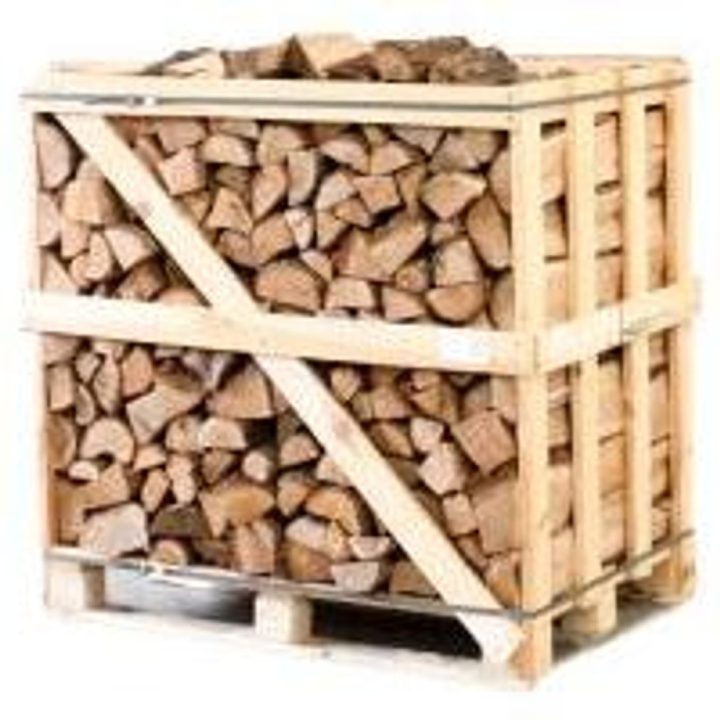 Halbe Palette gespaltenes Eichen-Brennholz, 25 cm, kammergetrocknet, 405 kg – Ansicht 1