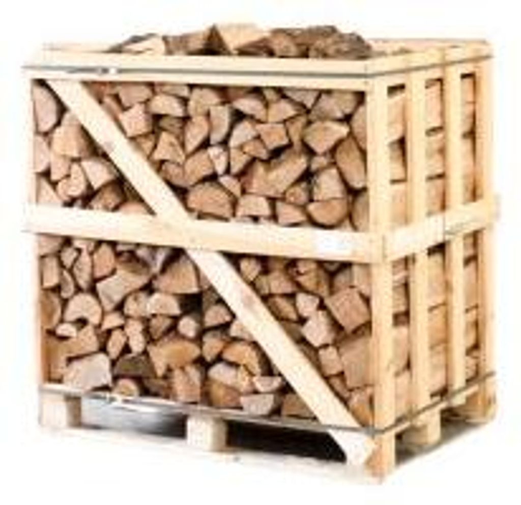 Halbe Palette gespaltenes Eichen-Brennholz, 25 cm, kammergetrocknet, 405 kg – Ansicht 1