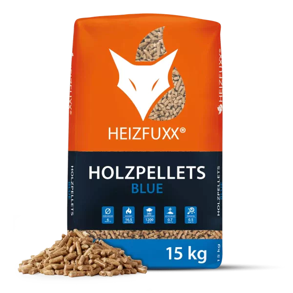 HEIZFUXX Holzpellets Sackware Heizpellets Pellet Brennholz 15kg x 65
