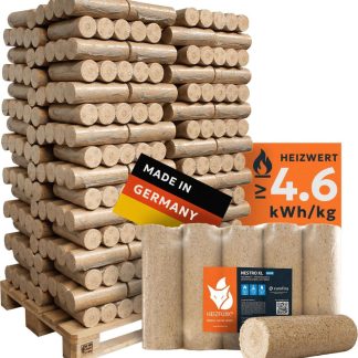 HEIZFUXX Nestro XL Blue Holzbriketts aus hochwertigem Nadelholz, 960kg (96 Pakete x 10kg) – Ansicht 1