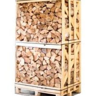 Kammergetrocknetes Birkenbrennholz: Palette mit 850 kg, 25 cm Scheitlänge – Ansicht 1