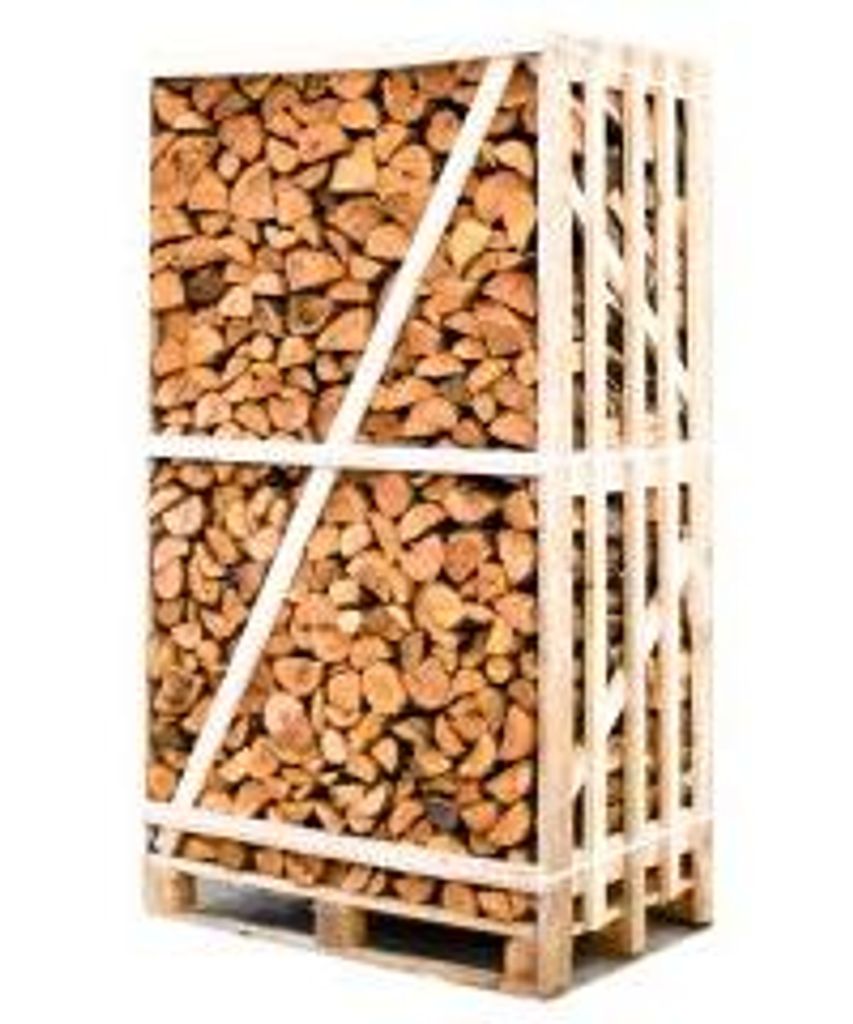 Kammergetrocknetes Erlen-Brennholz 25cm Palette für Ofen und Kamin – Ansicht 1