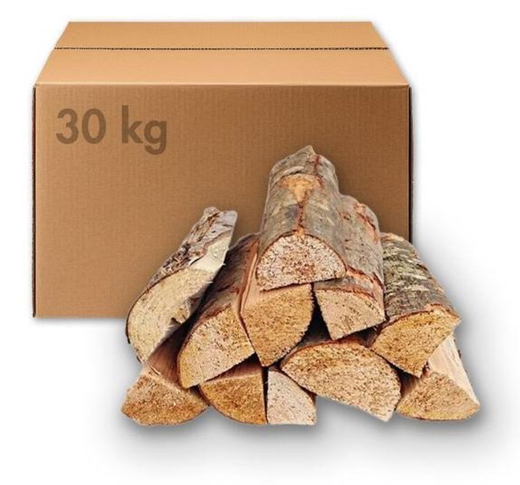 Mischholz Kaminholz 30 kg – Ideal für Kamin und Ofen, Scheitlänge 28-33 cm – Ansicht 1