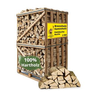 Neandertaler Feuer 2 Raummeter Buchenholz für Kamin und Grill - 25 cm Scheitlänge – Ansicht 1