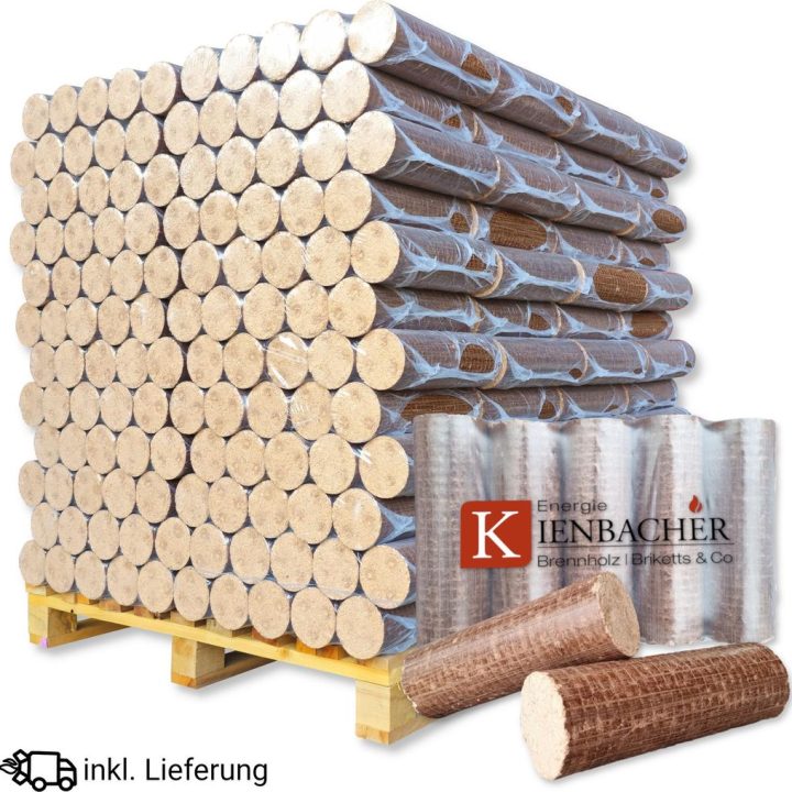 Nestro Hartholzbriketts aus Buche & Eiche, 960 kg | 96 x 10 kg auf Palette – Ansicht 1