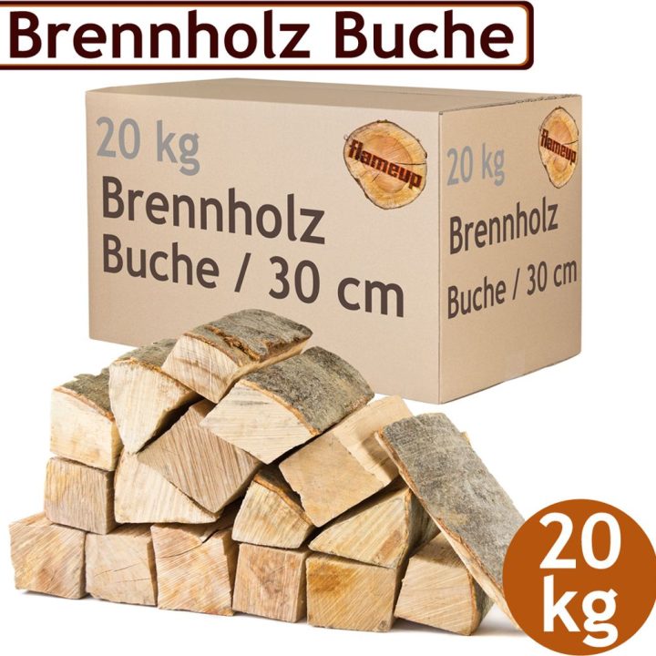 Ofenfertiges Buchenholz 20 kg für Kamin und Grill mit 30 cm Scheitlänge – Ansicht 1