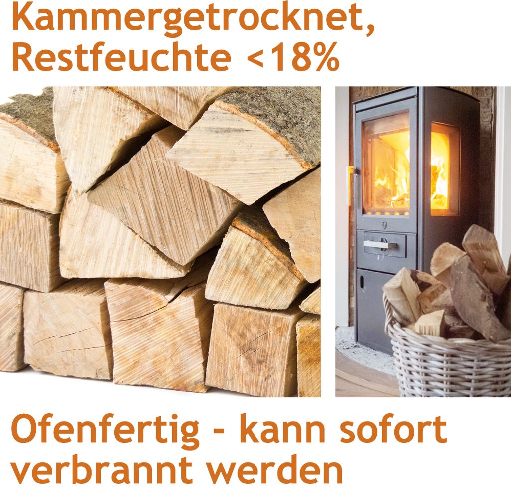 Ofenfertiges Buchenholz, 40 kg für Kamin und Grill - Luftkammergetrocknet – Ansicht 4
