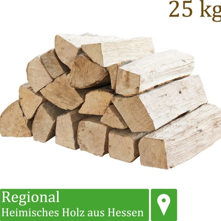 Ofenfertiges Buchenholz in 25 kg Karton mit 33 cm langen Scheiten für Kamin und Grill – Ansicht 1
