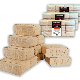 PINI 30 kg Holzbriketts 100% Buche Hartholzbriketts RUF Grill