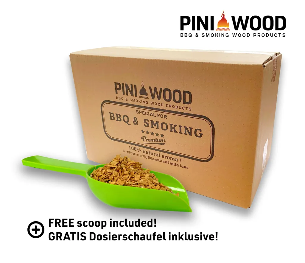 PINI 5 Kg Räucherchips Erle ohne Rinde 4-6 mm Smoking Chips