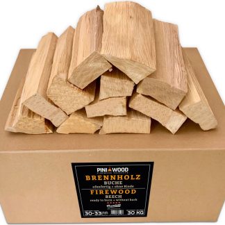 PINI Grillholz aus Buche, 30 kg, für Grill und Kamin, Scheitlänge 30-33 cm – Ansicht 1