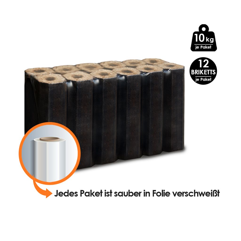 PINI Kay Eichenholzbriketts 30 kg - Umweltfreundliches & Hochwertiges Brennmaterial – Ansicht 4