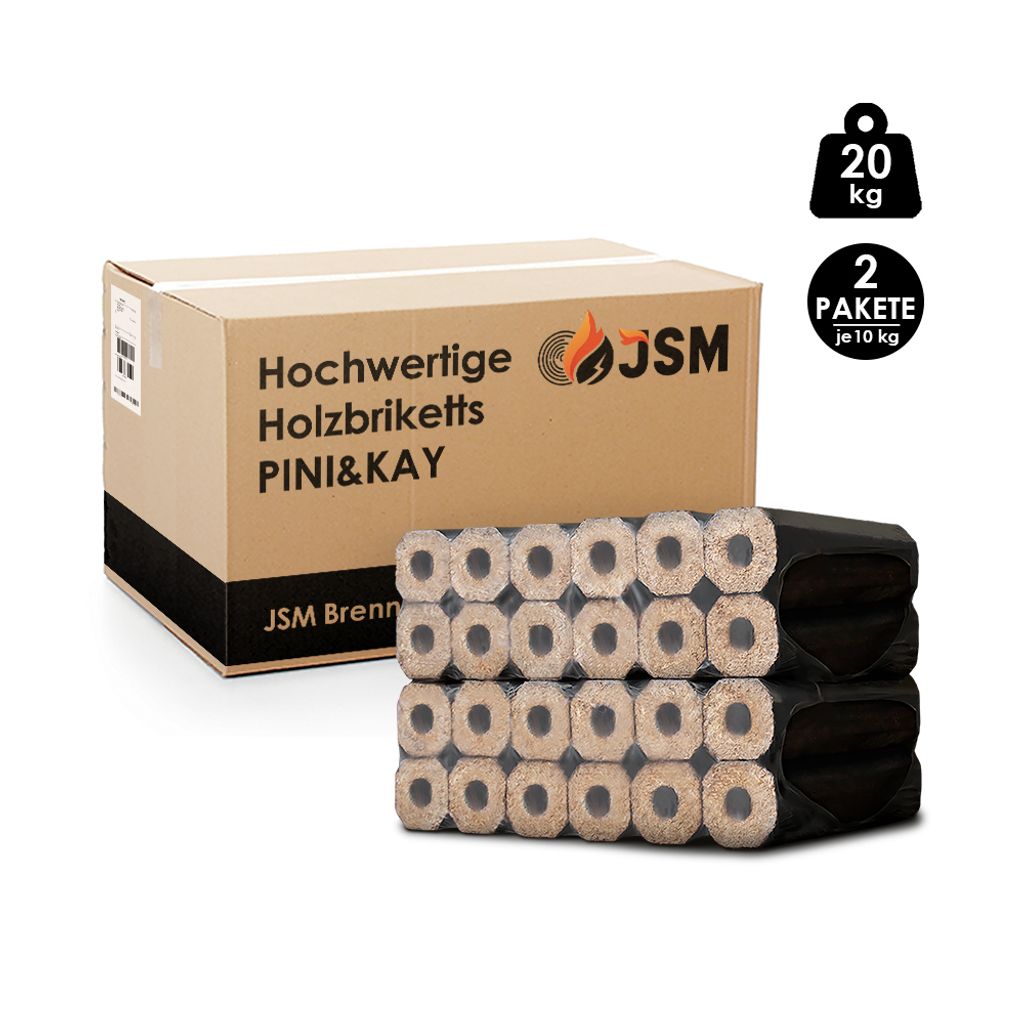 PINI Kay Eichenholzbriketts 30 kg - Umweltfreundliches & Hochwertiges Brennmaterial – Ansicht 5