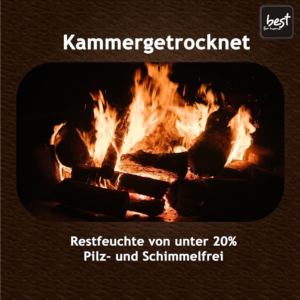 Premium Buche Kaminholz 25 cm – 45 kg, ideal für gemütliches Heizen – Ansicht 2