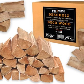 Premium Buchenholz-Dekoscheite ohne Rinde, 20 kg, handgefertigt – Ansicht 1