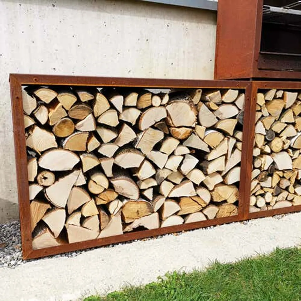 Prima terra Kaminholzregal Edelrost – Kaminofen