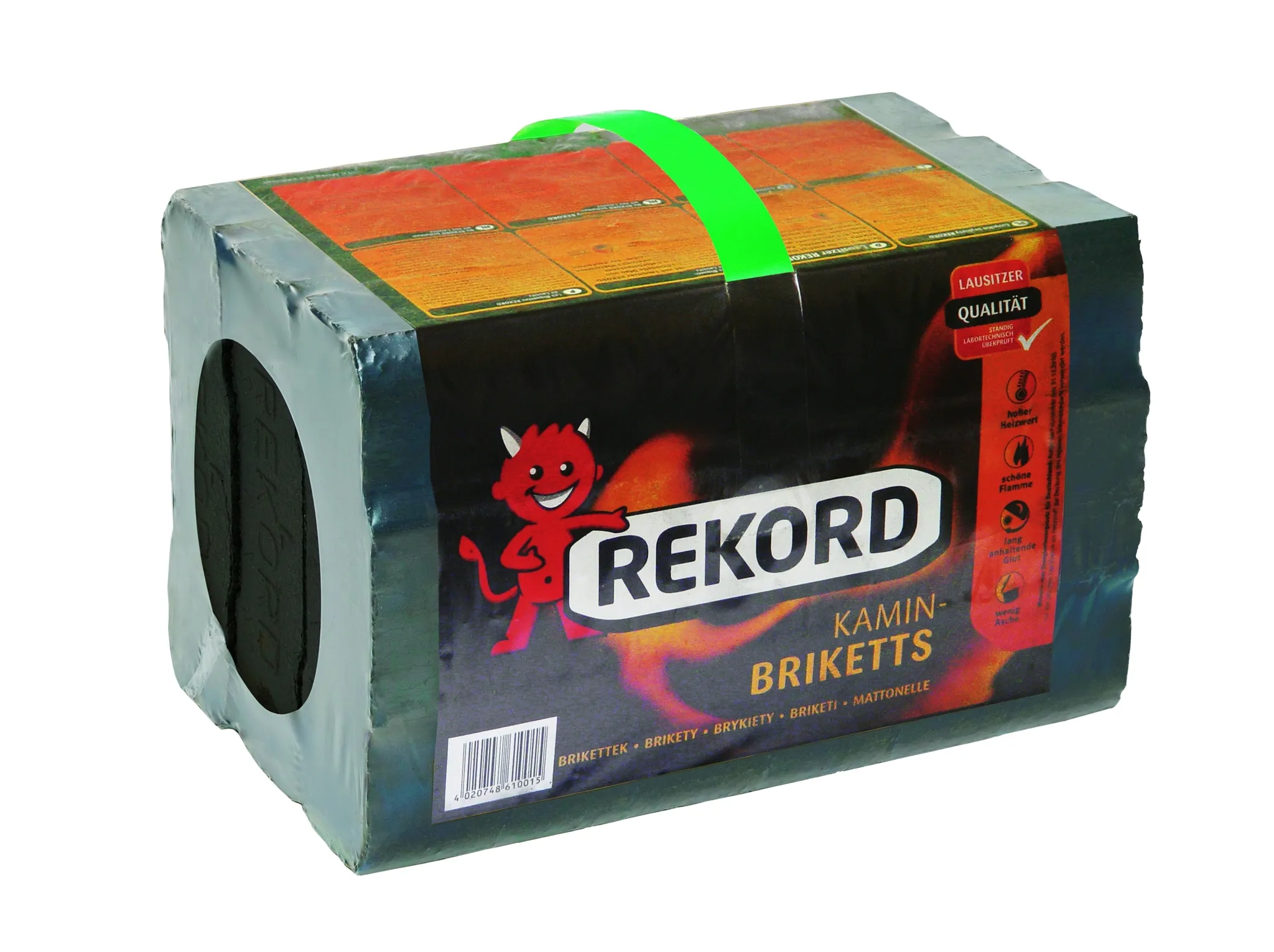 Rekord Kaminbriketts Kohle 10 kg Braunkohle Bündelbriketts Brennstoffe