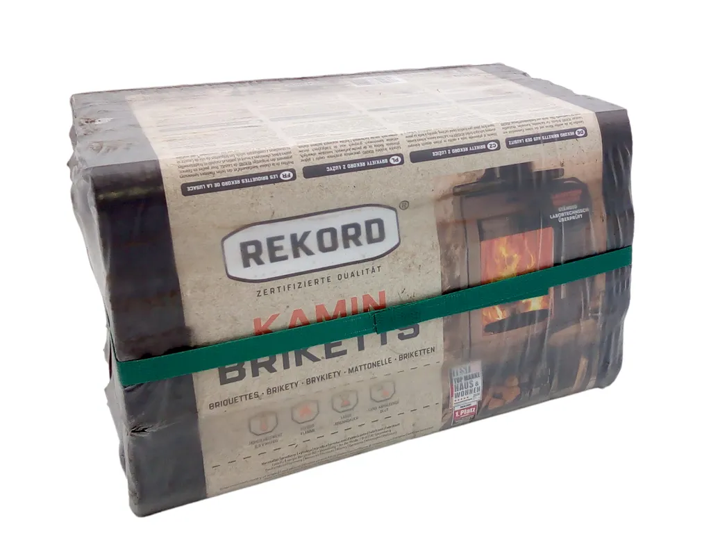 Rekord Kaminbriketts Kohle 10 kg Braunkohle Bündelbriketts Brennstoffe