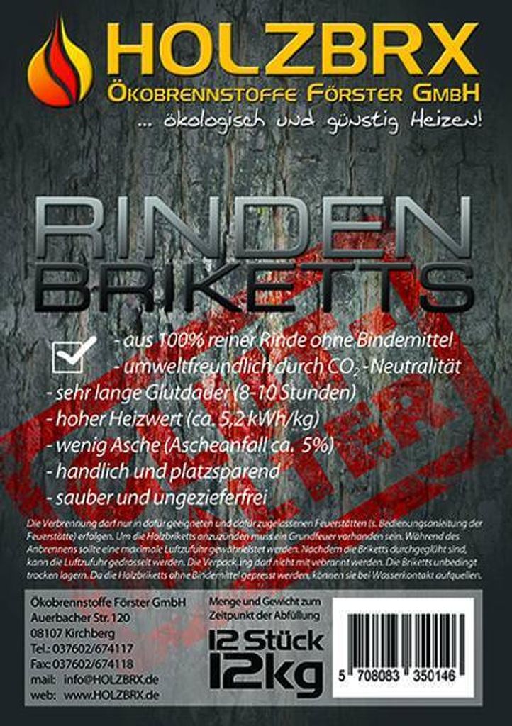 RUF Rindenbriketts Gluthalter für längere Heizphasen, 1000kg Palette – Ansicht 4