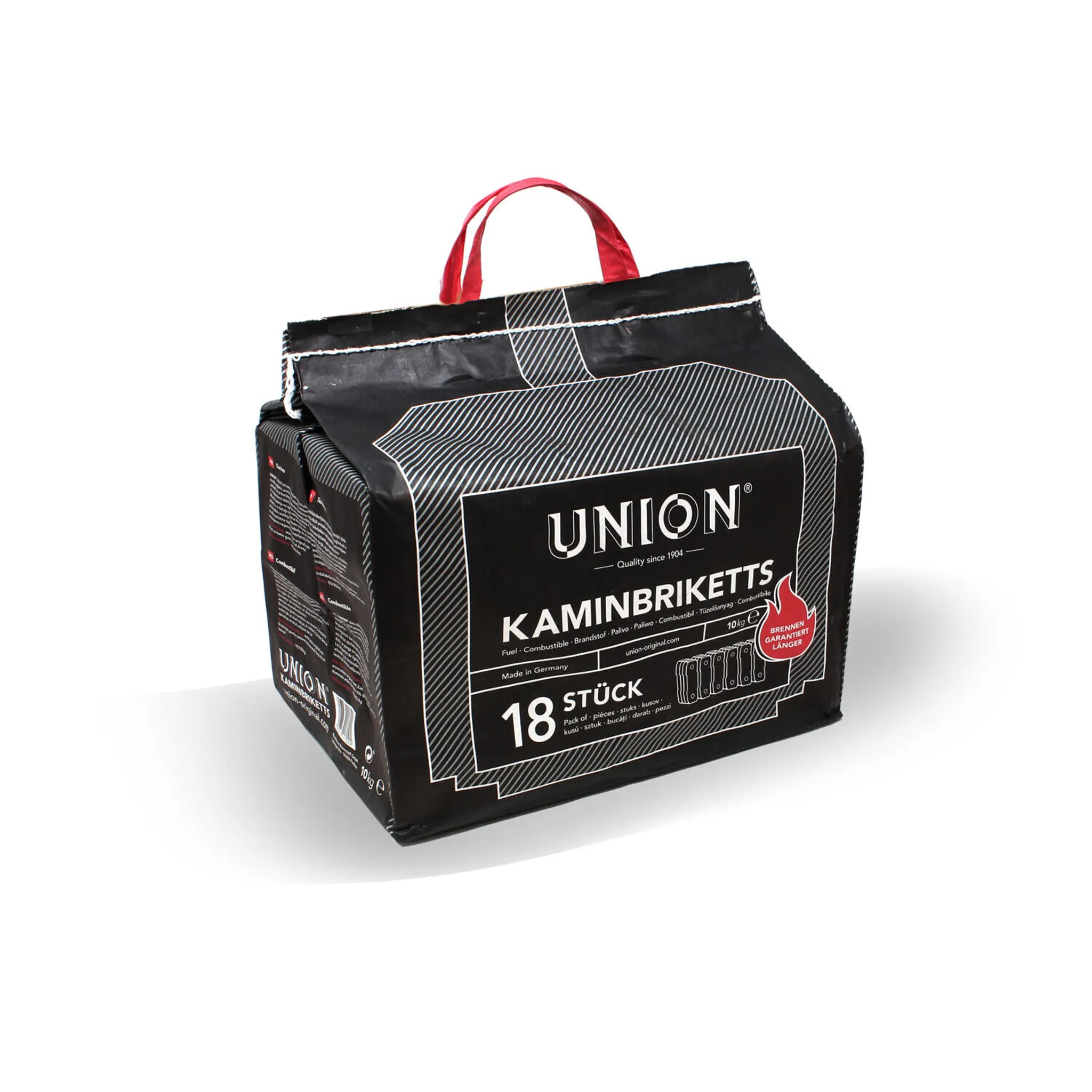 Union Kaminbriketts Kohle 10 kg Kohlebriketts Brennstoff | 10 kg