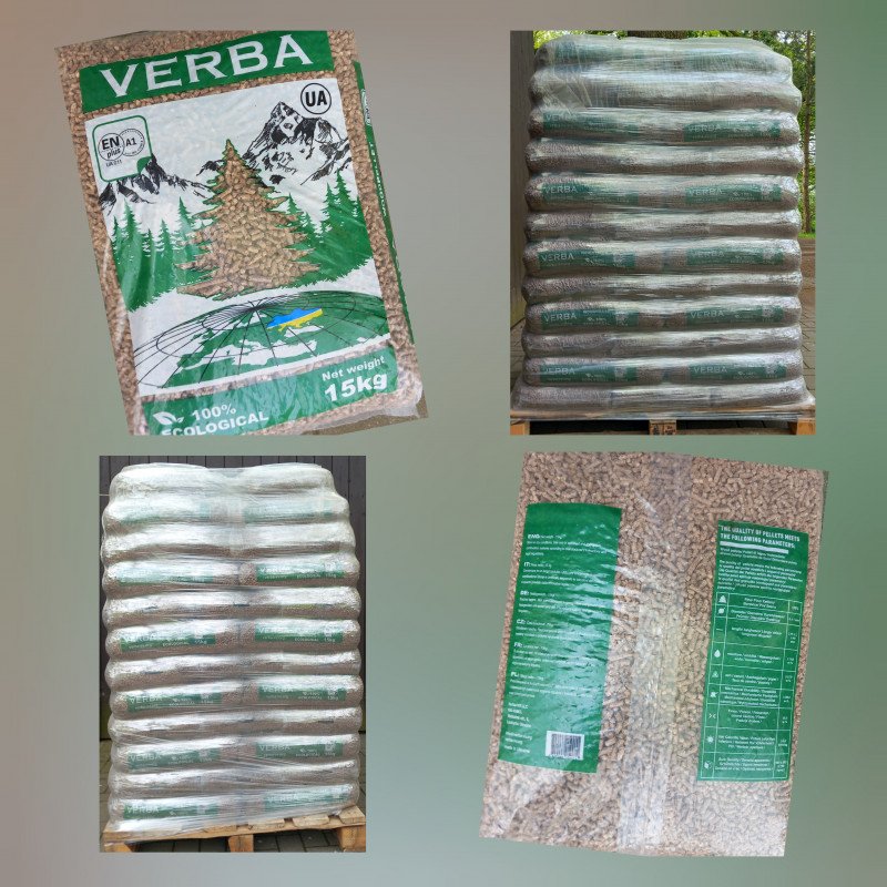 Verba Holzpellets / Einstreupellets 6mm 70×15 kg ENplus A1 | 6mm