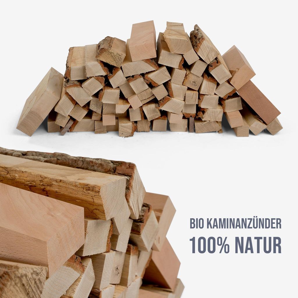 Woodsellers Anzündholz 20kg – Ofenfertiger Hartholz-Mix für Kamin und Grill (Scheitlänge 24 cm) – Ansicht 3